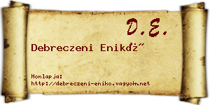 Debreczeni Enikő névjegykártya